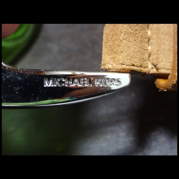 Michael Kors Suede Leather Studded Patchwork Belt - Small